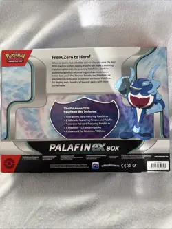 Pokemon TCG Palafin ex Box w 4 Booster Packs And 3 Promos Factory Sealed NEW - Image 2