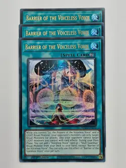 Yu Gi Oh - 3x MP25-EN170 Barrier of the Voiceless Voice - Ultra Rare - Image 1