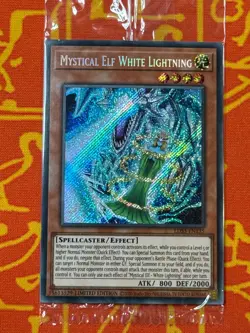 YUGIOH MYSTICAL ELF WHITE LIGHTNING SECRET RARE SEALED LDS3-EN135 - Image 1