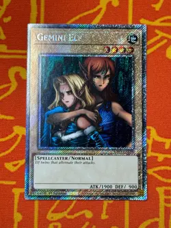 YUGIOH GEMINI ELF PLATINUM SECRET RARE 1ST NM RA03-EN109 - Image 1