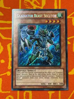 YUGIOH GLADIATOR BEAST SECUTOR SECRET RARE NEAR MINT LCGX-EN240 - Image 1