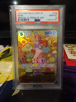 Special Alternate Art Nami One Piece OP09 Emperors/New World Japanese 106 PSA 10 - Image 1