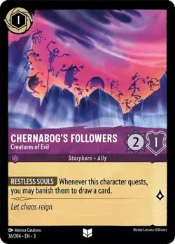 Disney Lorcana TCG Chernabog’s Followers 36/204 Non-Foil Into Inklands NM Staple - Image 1