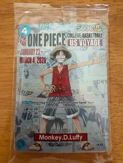One Piece Card Game Monkey.D.Luffy US Voyage Promo Card from SJU - Image 1