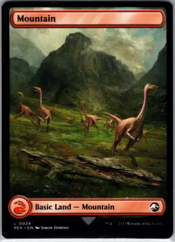 MTG Rex Mountain Jurassic Park REX#0024 Double Sided Non-Foil Card NM English - Image 2