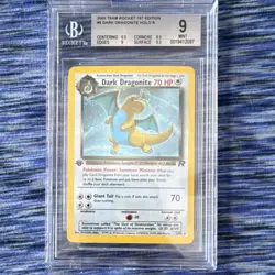 2000 Team Rocket 1st Edition Dark Dragonite Holo Rare BGS 9 Pokemon Card - Image 1