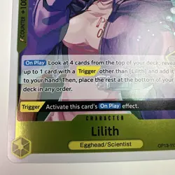 One Piece CCG Lilith Carrying On His Will R Holo Card OP13-113 NM - Image 4
