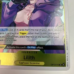 One Piece CCG Lilith Carrying On His Will R Holo Card OP13-113 NM - Image 5
