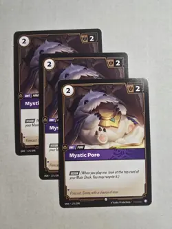 x3 Playset 3x Riftbound Mystic Poro card 171/298 League of Legends - Image 1