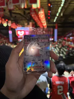 🔥 One Piece Monkey D. Luffy College Basketball Card Rutgers SEALED + POSTER 🔥 - Image 1