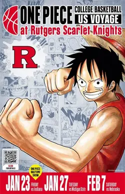 🔥 One Piece Monkey D. Luffy College Basketball Card Rutgers SEALED + POSTER 🔥 - Image 4