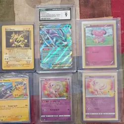 Pokemon Suicune ex cgc 9 , 25th Anniversary mew, Pikachu 2024 champ and mc card - Image 1
