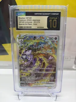 CGC 10 PRISTINE Mewtwo VSTAR 221/172 SAR VStar Universe Japanese Pokemon Card - Image 1