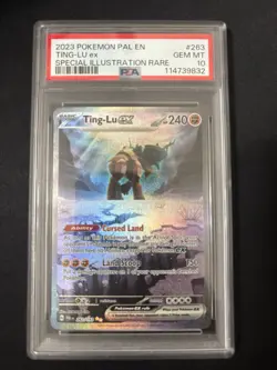 Pokemon TCG Paldea Evolved Scarlet & Violet Ting-Lu EX Card 263/193 PSA 10 - Image 1