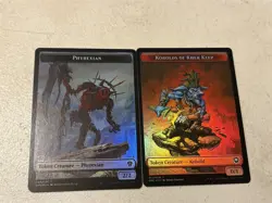 2 x mtg foil token Phyrexian // Kobolds of Kher Keep, 008//013, Dominaria United - Image 1