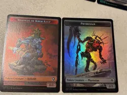 2 x mtg foil token Phyrexian // Kobolds of Kher Keep, 008//013, Dominaria United - Image 2