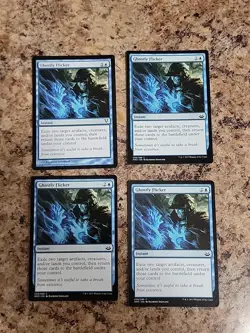 4x GHOSTLY FLICKER - Modern Masters 3 Avacyn MTG MINT Unplayed Playset x4 - Image 2