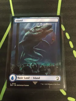 MTG Magic the Gathering Island Double Sided REX Jurassic Park Land - Image 1