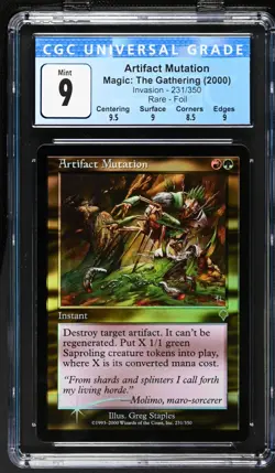 ARTIFACT MUTATION Invasion Foil Rare CGC 9 MTG [Nostalgium] - Image 1