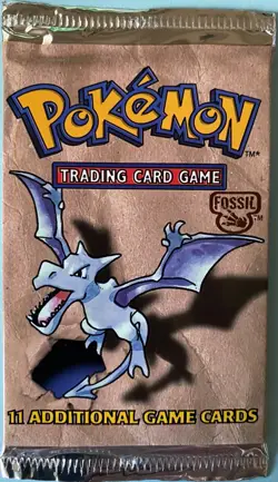 1999 Pokemon Fossil Booster Pack Zapdos Art Sealed Pristine Condition - Image 1