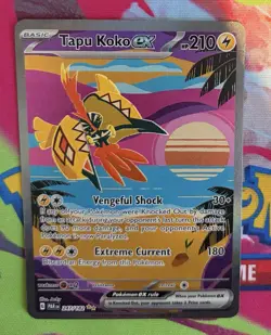 Pokemon TCG Tapu Koko EX 247/182 Paradox Rift Special Illustration - Image 1