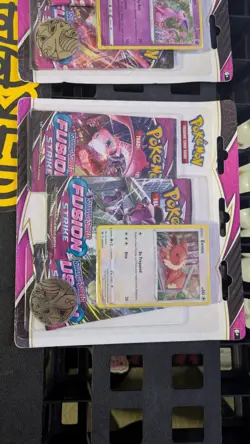 Set Pokemon TCG Fusion Strike 3 Pack Blisters (Eevee Espeon Brand New/Sealed X2 - Image 3