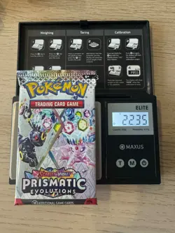 VERY HEAVY !!22.35g Prismatic Evolutions Pokemon TCG Booster (SEALED - Image 1