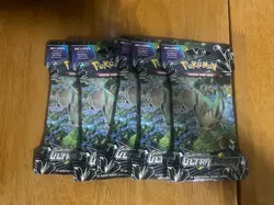 Pokemon 2018 Sun & Moon Ultra Prism Sleeved Booster Packs x 5 Factory Sealed - Image 1