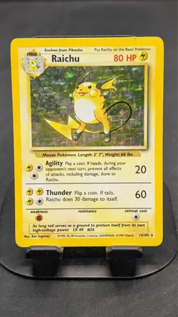 Pokemon TCG Raichu Base Set 14/102 Holo 1999-2000 Wizards Base Set - Image 1