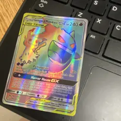 Pokemon Gengar & Mimikyu GX TAG TEAM Holo Secret Rare Sm-Team Up 186/181 - Image 2