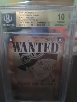 2025 One Piece Carrying On His Will OP13-120 Sabo WANTED POSTER BGS 10 PRISTINE - Image 3