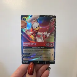 Disney Lorcana Donald Duck Pie Slinger Foil Floodborn Hero Knight Card - Image 1