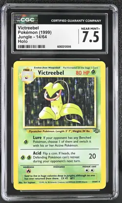 CGC 7.5 Victreebel 1999 Jungle 14/64 Holo Pokemon Card - Image 1