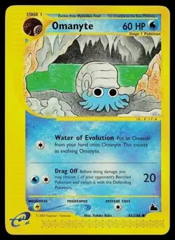 Pokemon Card - Omanyte Skyridge 41/144 Uncommon - Image 1