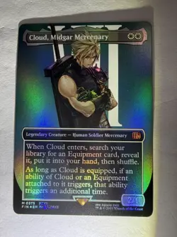MTG English Cloud, Midgar Mercenary (Borderless) Regular Foil - Image 1