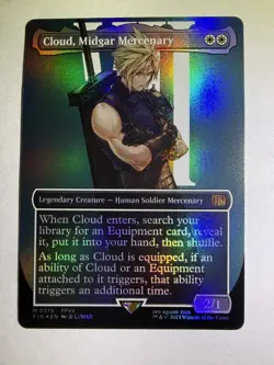 MTG English Cloud, Midgar Mercenary (Borderless) Regular Foil - Image 4