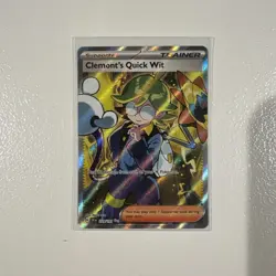 Pokemon Card Clemonts Quick Wit (229/191) Surging Sparks Ultra Rare ✅NM/M✅ - Image 1