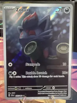 Pokemon TCG Zorua 075/064 Shrouded Fable Holo Card Illustration Rare Full Art - Image 1