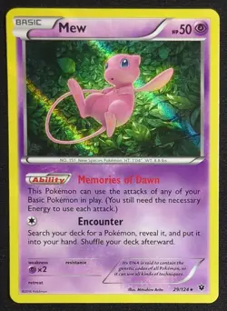 Mew Holo 29/124 Fates Collide XY Pokemon Card - Image 1