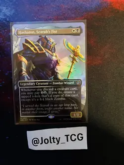 Hashaton, Scarab's Fist (Borderless) Commander: Aetherdrift Foil - Image 1