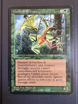 Mtg Italian Arabian Nights FBB—Erhnam Djinn—EX- - Image 1