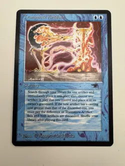 Magic the Gathering MTG Antiquities Transmute Artifact excellent condition. - Image 1