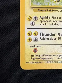 Pokemon Raichu 14/102 WotC Base Set Unlimited Holo Rare LP - Image 5