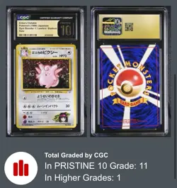 CGC PRISTINE 10 Pokemon Erika’s Clefable Gym Japanese #36 Holo SWIRL 💫 - POP 11 - Image 1