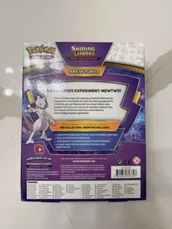 Pokemon TCG Shining Legends Mewtwo Pin Collection Box 2017 Sealed Great Box - Image 2