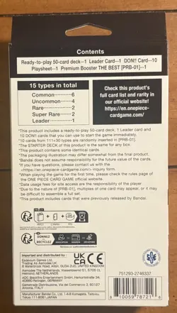 One Piece TCG Black Smoker Starter Deck (ST-19) Brand New Sealed With PRB01 Pack - Image 3