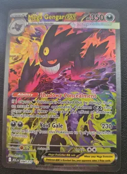 Pokemon Mega Gengar EX Secret Rare Foil Mega Evolution Stage 2 Card 284/217 - Image 1