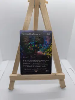 Magic The Gathering Jurassic World Spitting Dilophosaurus Stamped Logo Card - Image 1