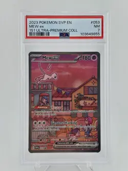 Mew ex 053 Sv: Scarlet & Violet Promo Cards UPC Holo PSA 7 - Image 1