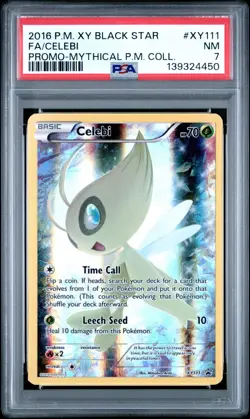 PSA 7 Celebi #XY111 - Mythical Collection Promo Pokemon Card - Pokemon TCG - Image 1